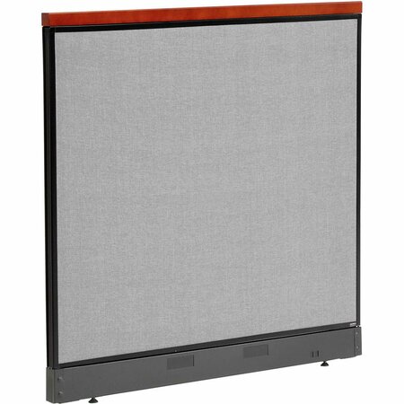 INTERION BY GLOBAL INDUSTRIAL Interion Deluxe Non-Electric Office Partition Panel with Raceway, 48-1/4inW x 47-1/2inH, Gray 277555NGY